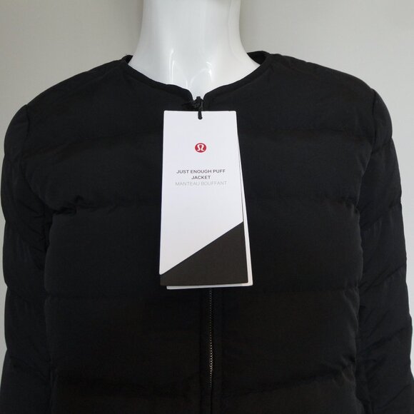 NWT LULULEMON Black Lightweight Just Enough Puff 800 Fill Goose Down Jacket 4 - Picture 3 of 10